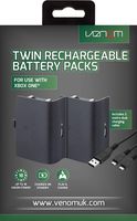 Venom Xbox One Rechargeable Battery Twin Pack: Black (Xbox One)