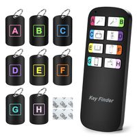 Magicfly Key Finder with Mini Stickers, Wireless RF Remote Control Keychain Finder for TV Remote, Item Locator for Pet Wallet Tracker in Home, 1 Transmitter and 8 Receivers