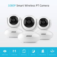 ANNKE (3) 1080P Wireless Pan/Tilt IP Camera 1920TVL Security Camera with 2-Way Audio and Motion Detection, White