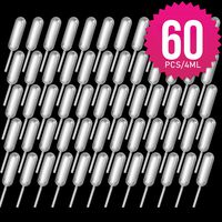 Strawberry Pipettes, Teenitor Liquor Injectors Plastic Pipettes Squeeze Dropper Disposable 4ml Mini Flavor Injector for Chocolate Strawberries Ice Cream Mini Cakes 60pcs/Set