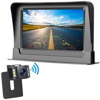 LeeKooLuu Wireless Backup Camera and 4.3'' Monitor System for Cars/Pickup/ATVs/SUVs/UTVs/Can-Am IP69 Waterproof 6 LED Light Night Vision HD Color Rear/Front View Camera with Guide Lines On/Off