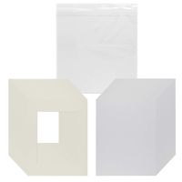 Pack of 25 11x14 Picture Mats Pre Cut for 8x10 Photos or Art, Cream Core Bevel, Set Includes Backing Board & Sealed Bags - Cream