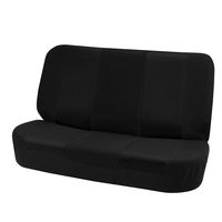 FH Group FB102010 Classic Cloth Seat Covers (Black) Rear Set - Universal Fit for Cars Trucks & SUVs