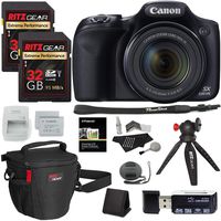 Canon PowerShot SX530 HS Digital Camera + Ritz Gear 32GB U3 Memory Card + Tabletop Tripod + Ritz Gear Zoom Bag + Card Reader + Cleaning Kit + Screen Protector + Spare Battery