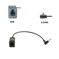 4-Pin RJ9 Female to 2.5mm Male Adapter Pigtail Cord