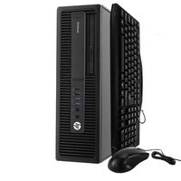 HP EliteDesk 800 G1 Small Form Factor Desktop Computer PC, 3.2GHz Intel Quad Core i5, 4GB RAM, 250GB Hard Drive, Keyboard, Mouse, WiFi, DVD, Windows 10 (Renewed)