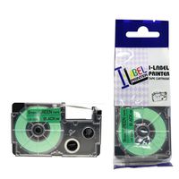 LM Tapes - Casio KL-60 9mm Black on Green Compatible Label Tape for Casio KL60 EZ Label Printer
