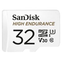 SanDisk 32GB High Endurance Video MicroSDHC Card with Adapter for Dash Cam and Home Monitoring Systems - C10, U3, V30, 4K UHD, Micro SD Card - SDSQQNR-032G-GN6IA