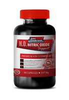 Muscle Builder Testosterone - N.O. 2175 MG - Nitric Oxide Muscle Support - Premium 4 in 1 Complex - l arginine pre Workout - 1 Bottle 90 Capsules
