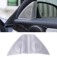 YIWANG Aluminum Alloy Tweeters Speaker Cover Trim Sticker 2pcs for Mercedes Benz C Class W205 C180 C200 2015 2016 2017 2018 2019 Auto Accessories