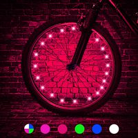 TINANA LED Bike Wheel Lights Ultra Bright Waterproof Bicycle Spoke Lights Cycling Decoration Safety Warning Tire Strip Light for Kids Adults Night Riding -1Pack (Red)
