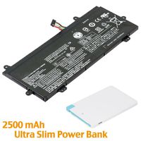 BattpitTM Laptop/Notebook Battery Replacement for Lenovo N22 Winbook (4010mAh / 45Wh) with 2500mAh Power Bank/External Battery for Micro USB & USB Type C.