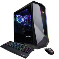 CYBERPOWERPC Syber Magna SMG9DX Gaming PC (Liquid Cool Intel i7-9700K 3.6GHz, 8GB DDR4, NVIDIA GeForce RTX 2060 6GB, 480GB SSD, 1TB HDD, WiFi & Win 10 Home) Black