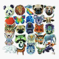 Jasion 35Pcs Sticker of Different Animals PVC Decals Waterproof Sunlight-Proof DIY Ideals for Water Bottles Cars Motorbikes Portable Luggages Phone Laptops