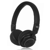 Wireless Bluetooth Over Ear Stereo Headphones with Microphone and Adjustable Headband (Black)