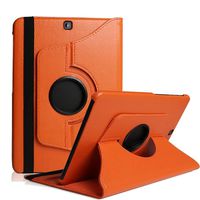 Galaxy Tab A 10.1 inch Case Cover, TechCode 360 Degrees Rotating Book Style Smart Stand Case Flip Folio Protective Cover for Samsung Galaxy Tab A 10.1 inch Tablet SM-T580,SM-T585(Orange, Tab A 10.1)