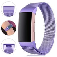 Find-MyWay Replacement Compatible with Fitbit Charge 3 Bands/Charge 3 SE Metal Bands Wristband Accessory Breathable Sport Bracelet Strap Small & Large for Women Men Silver Rose Gold 10 Colors