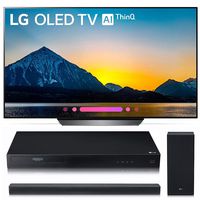 LG Electronics OLED55B8PUA 55-Inch 4K Ultra HD Smart OLED TV (2018 Model) Bundle with LG UBK80 4K and LG SK6Y 2.1