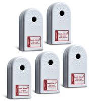 Zircon Leak Alert Water Leak Detector & Flood Sensor Alarm / Water Leak Sensor with Dual Leak Alarms 90dB Audio / Battery Powered (5 Pack) Batteries Included