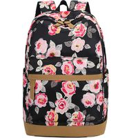 Laptop School Travel Backpack Girls Women College Bookbags Schoolbag Floral Daypack