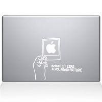The Decal Guru Shake it Like a Polaroid Picture MacBook Decal Vinyl Sticker - 15" MacBook Pro (2015 & Older) - White (1170-MAC-15P-W)