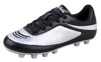 Vizari Youth/Jr Infinity FG Soccer Cleats | Soccer Cleats Boys | Kids Soccer Cleats | Outoor Soccer Shoes | Black/Silver 1.5