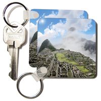 3dRose Peru, Machu Picchu, Ancient city of the Inca - SA17 MGL0028 - Miva Stock - Key Chains, 2.25 x 4.5 inches, set of 2 (kc_87071_1)