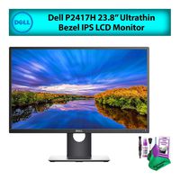 Dell P2417H 24" 16:9 Ultrathin Bezel IPS LCD Computer Monitor (1-Pack) Best Value Bundle with LCD Screen Cleaning Kit for Home Office