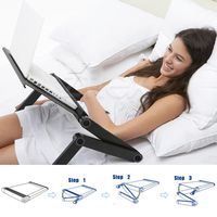 Kikole 360 Degree Adjustable Foldable Laptop Notebook Desk Table Stand with Mouse Board Notebook Computer Stands