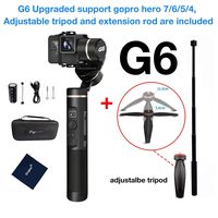 Feiyu G6 Upgraded handheld gimbal for Gopro hero 7/6/5/4 including Adjustable Tripod and Extension Rod
