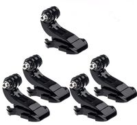 (5 Packs) Fotasy Vertical Surface J-Hook Buckle Mount Adapter, J Hook Clip Helmet Mount for GoPro Hero 2 3 3+ 4 5 6 7 8