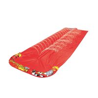 Pool Central 16' Crimson Red Racing Themed Dual Ground Level Water Slide
