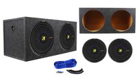 (2) Kicker 44CWCS154 CompC 15" 2400w Subwoofers+Sealed Sub Enclosure Box