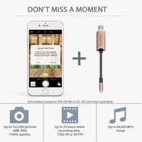 Truedimensional Flash Card Reader USB 3.1 GEN1 Super Speed for iPhone/iPad/iDevice iOS with Extended Lightning Connector, Micro SD Card Read and Write (Rose Gold)