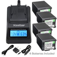 Kastar Ultra Fast Charger Kit + BP-828 Battery (4-Pack) for Canon BP-828 and Canon VIXIA HF G30, XA20, XA25 Camcorders [Over 3X Faster Than a Normal Charger with Portable USB Charge Function]