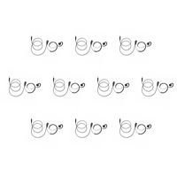 10 Pack BOMMEOW BSE15-K4 C Shape Earpiece Swivel Earhanger for Kenwood 1-Pin Business PKT-23 Portable Radio