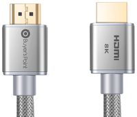 Buyer's Point Ultra High Speed HDMI 2.1 Cable Dynamic HDR 1.8M (6ft) 8K 120Hz, 48Gbps, Dolby Vision, eARC Compatible with Apple TV, Nintendo Switch, Roku, Xbox, PS4, Projector (2 Pack, Gray)