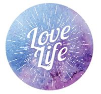 Love Life Watercolor 05 - 4" high printed decal - For MacBook, Car, Laptop, and more!