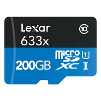 Lexar High-Performance microSDXC 633x 200GB Class 10 UHS-I Memory Card (Renewed)