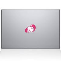 The Decal Guru Hedgehog Love Decal Vinyl Sticker, 12" MacBook, Pink (2319-MAC-12M-BG)
