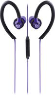 Uber Active Over Ear Earbuds with Microphone, in Ear Speakers, Music Controls, 3.5mm Port, Sweat Resistant Headphones, Great for Running, Use with iPhone, Samsung Galaxy, iPad, Tablet, Purple, 32380
