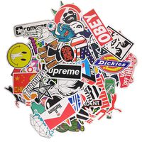 Loveliome 100 Pcs Not Repeat Laptop Stickers,Graffiti Patches Cartoon Hip Hop Logo Sticker for Water Bottles, Waterproof Motorcycle Bicycle Skateboard Luggage Decal, Style 1