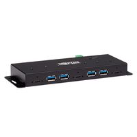 USB Hub 7-Port Industrial 4 USB-A & 3 USB C ESD Immunity Metal