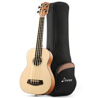 Donner DUB-110 30 Inch Acoustic Electric Bass Ukulele Spruce Mahogany Body with case