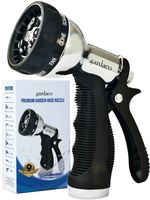 Premium Metal Hose Nozzle Garden Sprayer - Superior Lightweight Aluminum for Easy Extended Outdoor Use - Convenient 9 Way Spray Patterns for All Your Watering Needs (ALU)
