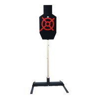 ShootingTargets7 IPSC AC Static Torso 1/4 inch AR500 + Base + Cap 12 x 24 inch for Pistols and Handguns