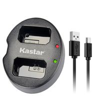 Kastar Dual USB Charger for Sony NP-FW50 and Alpha 7 7R 7R II 7S a7R a7S a7R II a5000 a5100 a6000 a6300 NEX-7 SLT-A37 DSC-RX10 DSC-RX10 II III 7SM2 ILCE-7R 7S QX1 5100 6000 Camera VG-C1EM VG-C2EM Grip