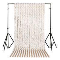 TRLYC 3Ft7Ft Champagne Chevron Sequin Backdrop/Curtain For Wedding And Party