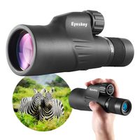 Eyeskey HD 10-30x50 High Powered Zoom Monocular Telescope - Waterproof and Fog-proof - Bright and Clear FMC Lens - Coated Bak-4 Prism - Single Hand Focus Scope for Concert, Traveling, Wildlife Scenery