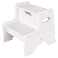KidKraft Wooden Two Step Children's Stool with Handles- White